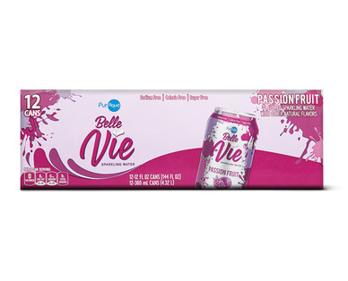 PURAQUA BELLE VIE SPARKLING FLAVORED WATER PASSIONFRUIT